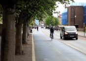 Cycle lanes in a city