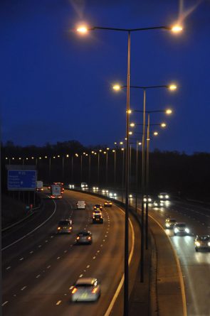 Lighting systems on UK motorway